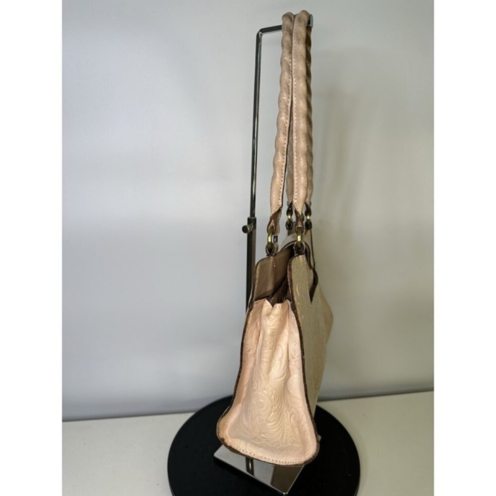 Patricia Nash Rienzo Satchel Tooled Leather Purse - Light Pink Pre-owned - Picture 5 of 12